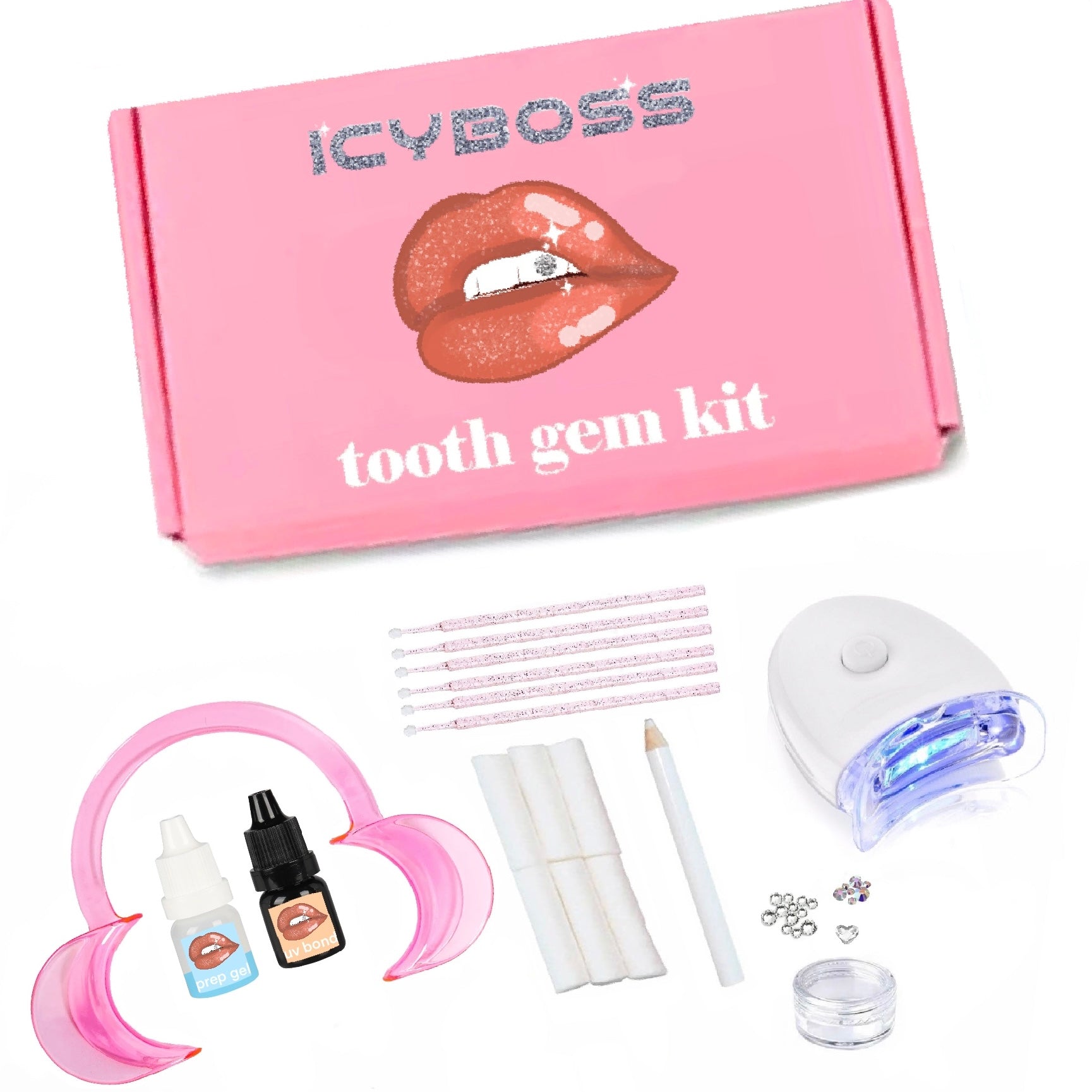 Professional Tooth Gem Kit by Rubyscraft With Swarovski® Crystal Dental  Gems silver Edition With Full Tooth Gem Adhesive Kit BOX -  UK